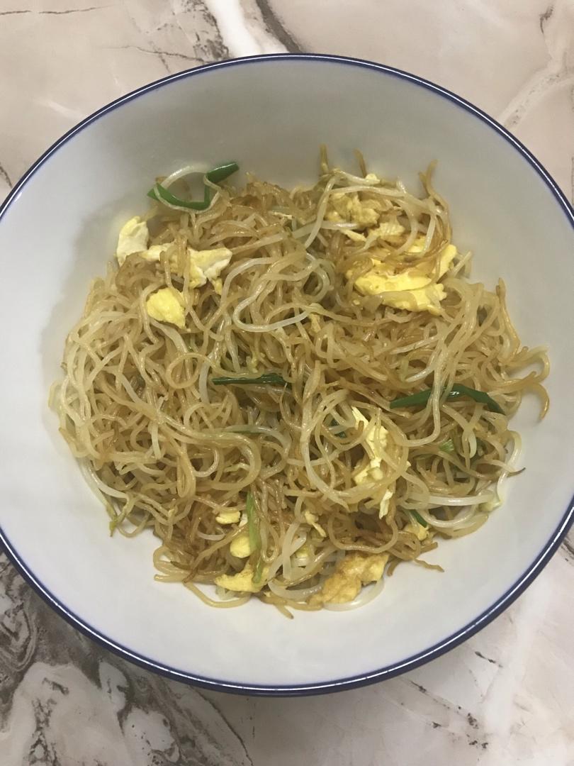 鸡蛋炒米粉，正确泡发干米粉，不碎、不坨、不粘锅、口感Q弹