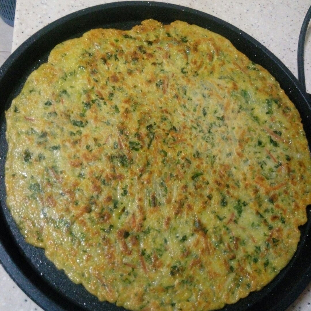 菠菜胡萝卜蛋饼