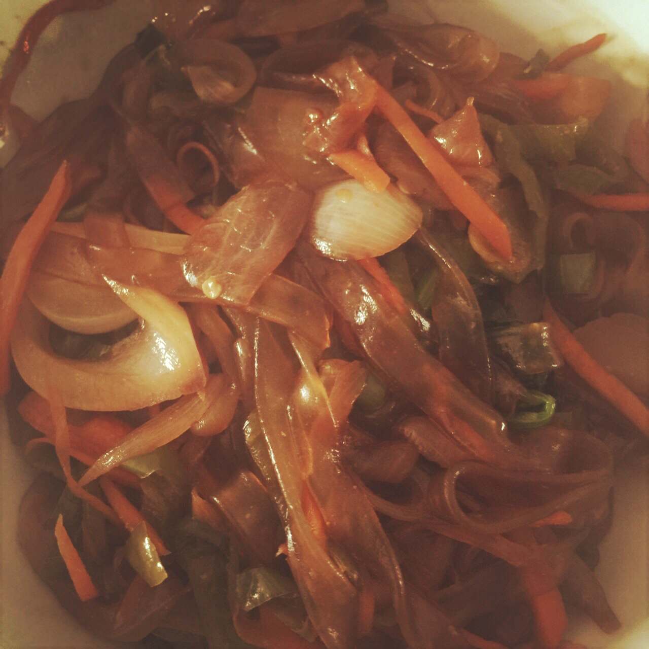 韩式粉丝炒杂菜 Korean Style Glass Noodles with Vegetables