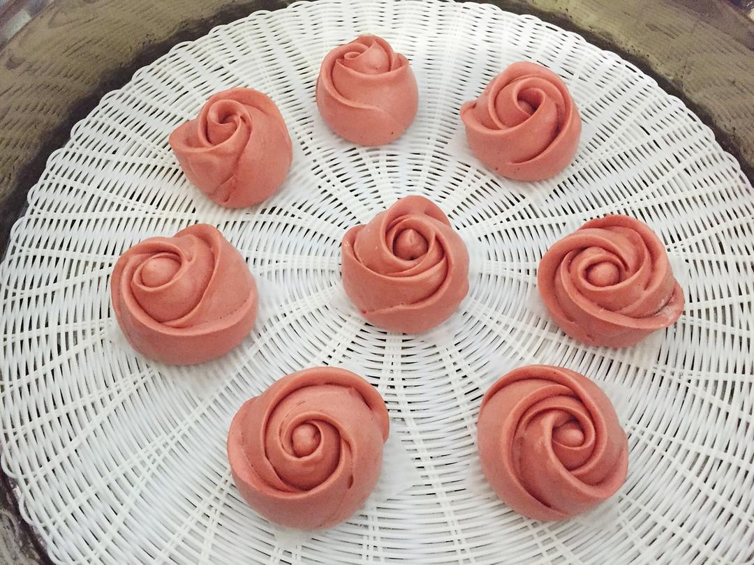 南瓜玫瑰馒头（一次发酵法）