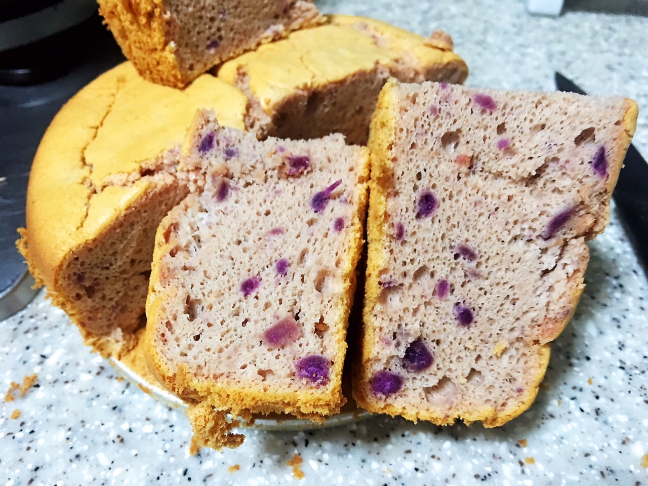 紫薯乳酪戚风蛋糕
