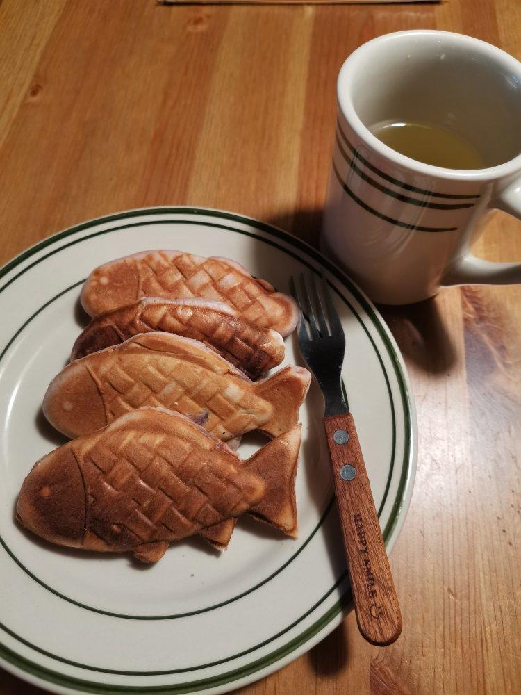 紫薯香芋华夫饼