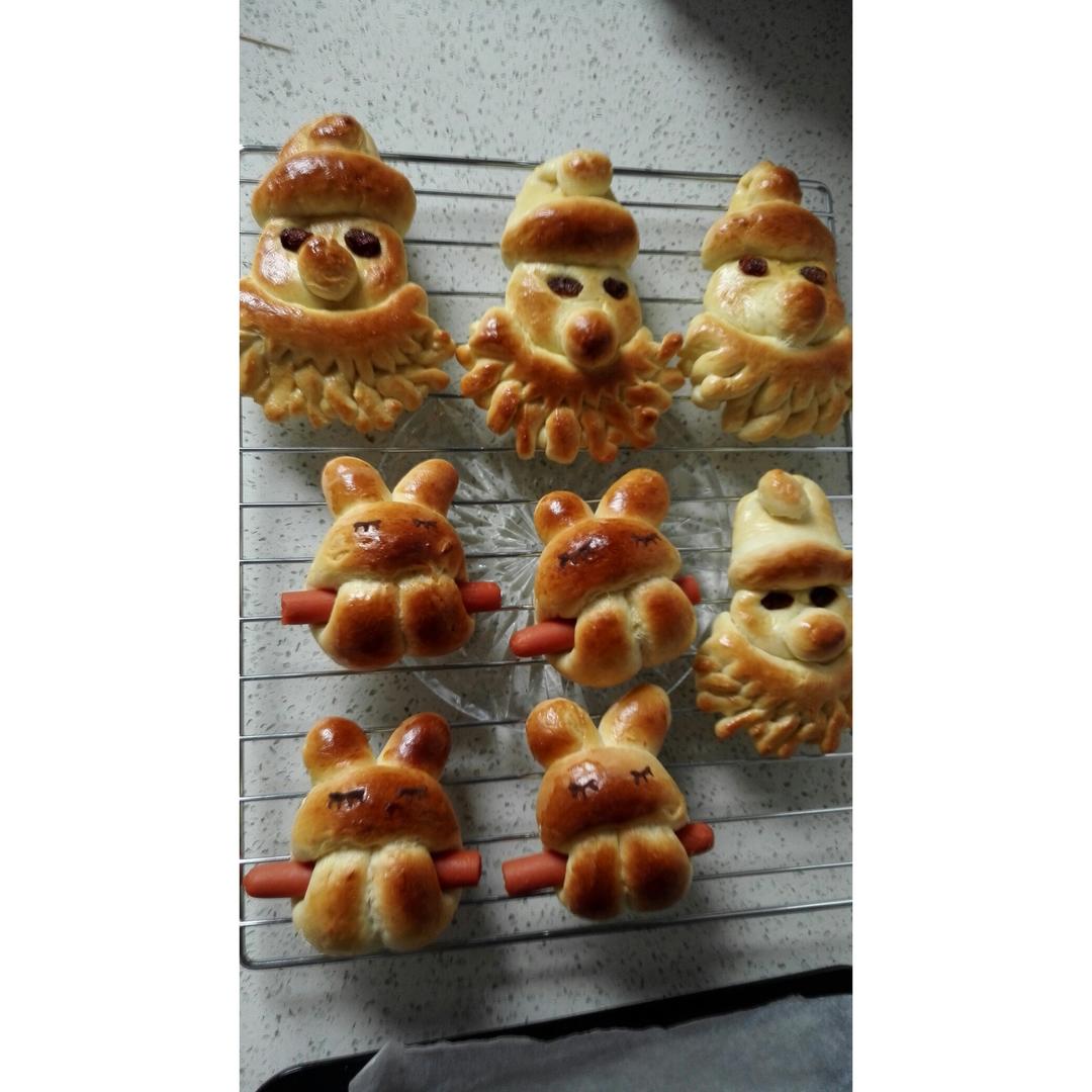 迷你圣诞老人面包