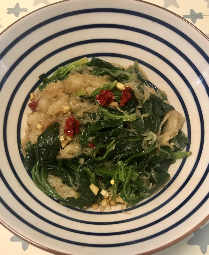 菠菜拌粉丝