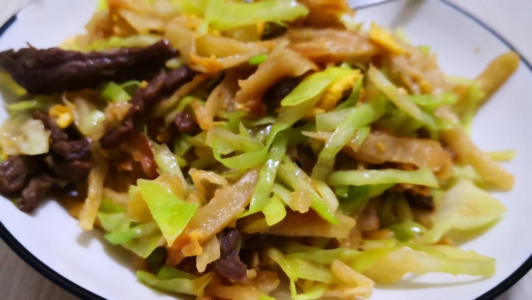 炒饼丝（饼丝可以自己做）