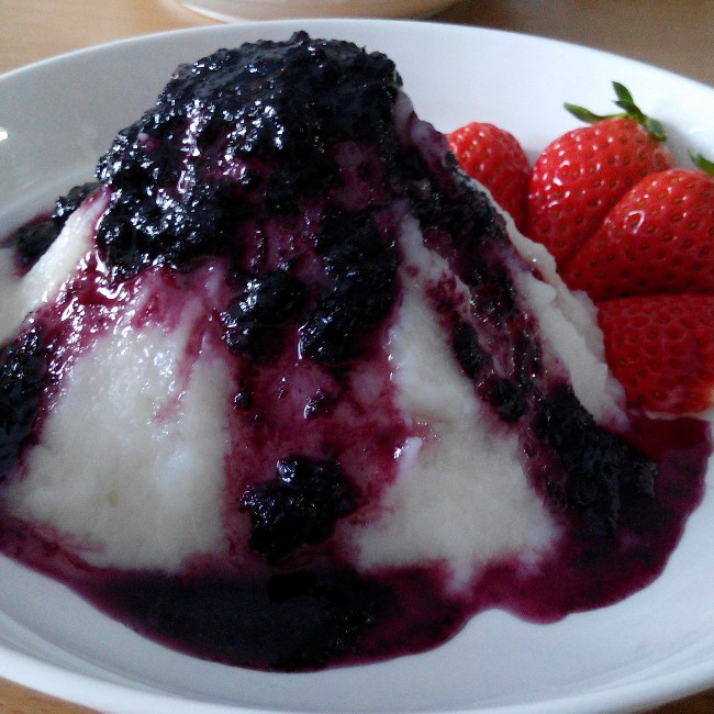 宇溢做的蓝莓山药泥