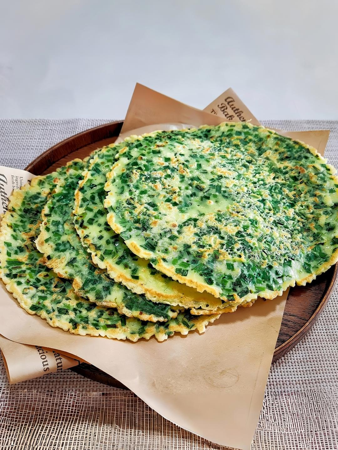 韭菜虾米饼