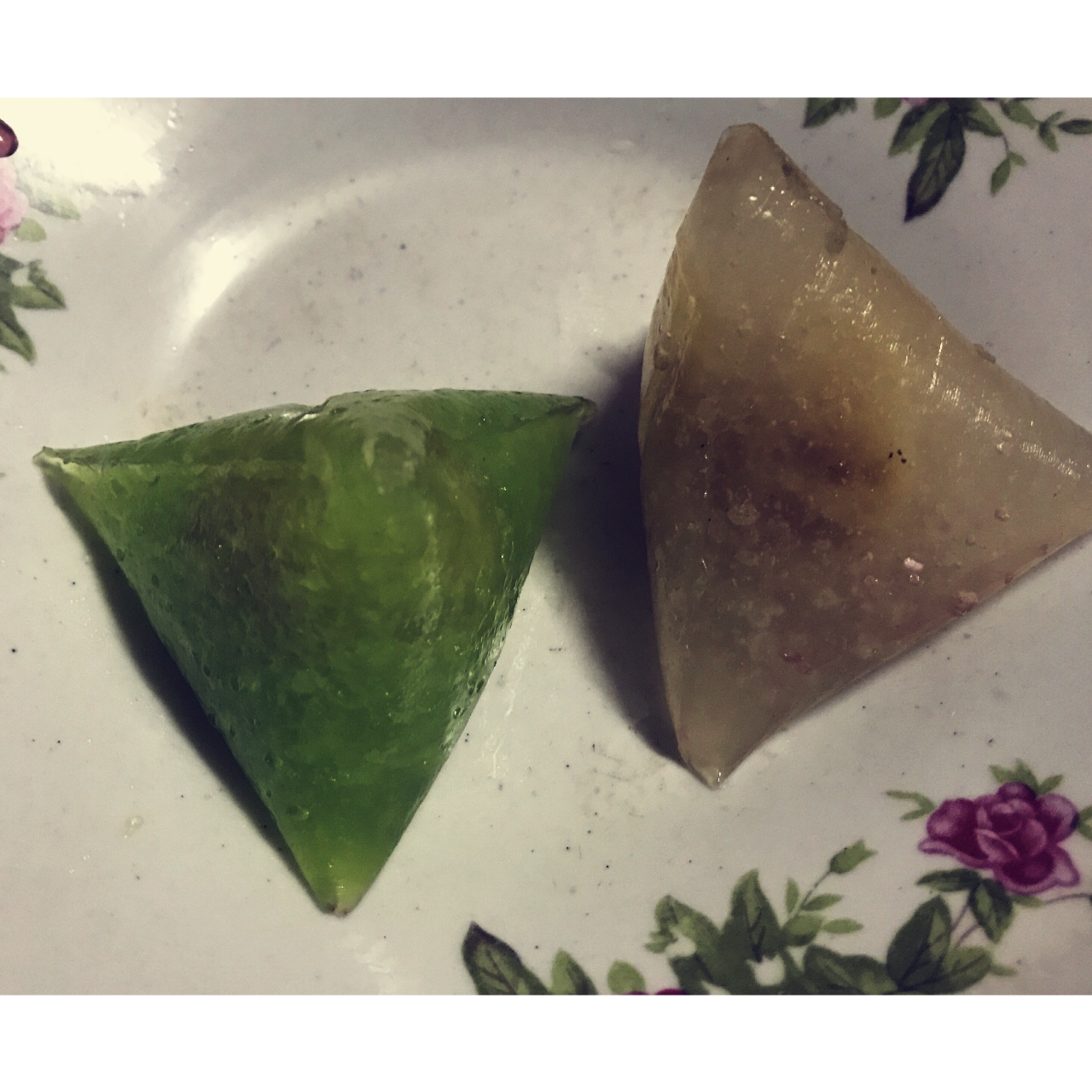 红豆沙绿西米粽