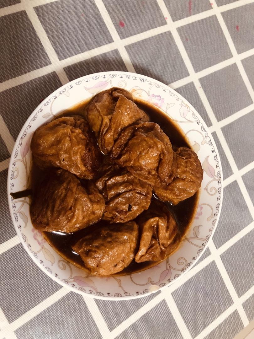 红烧油面筋塞肉