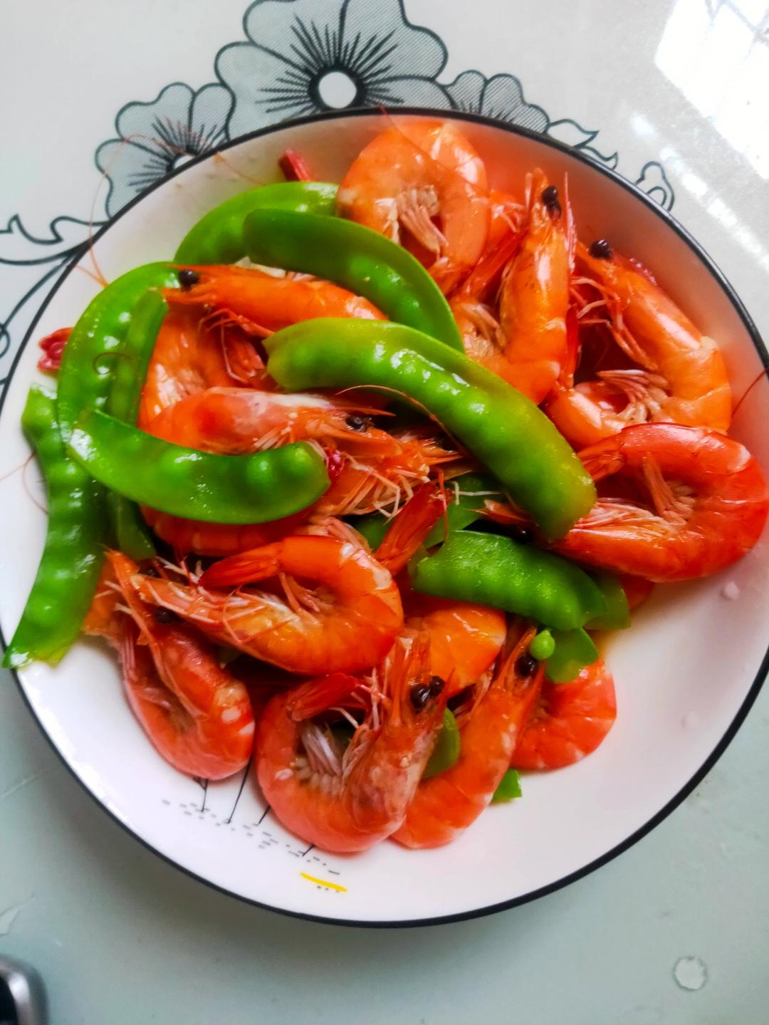 豆角炒虾