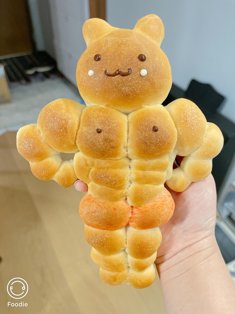 肌肉兔面包（一次发酵可爱小餐包）