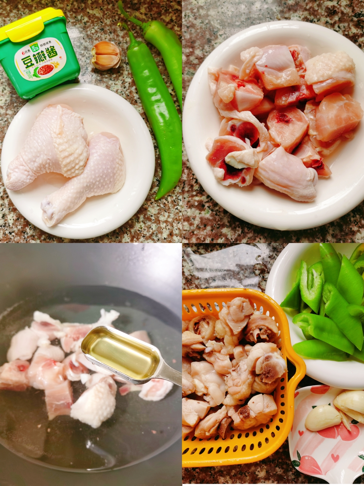 低脂美食的下饭菜之酱香鸡腿焖青椒的做法 步骤3