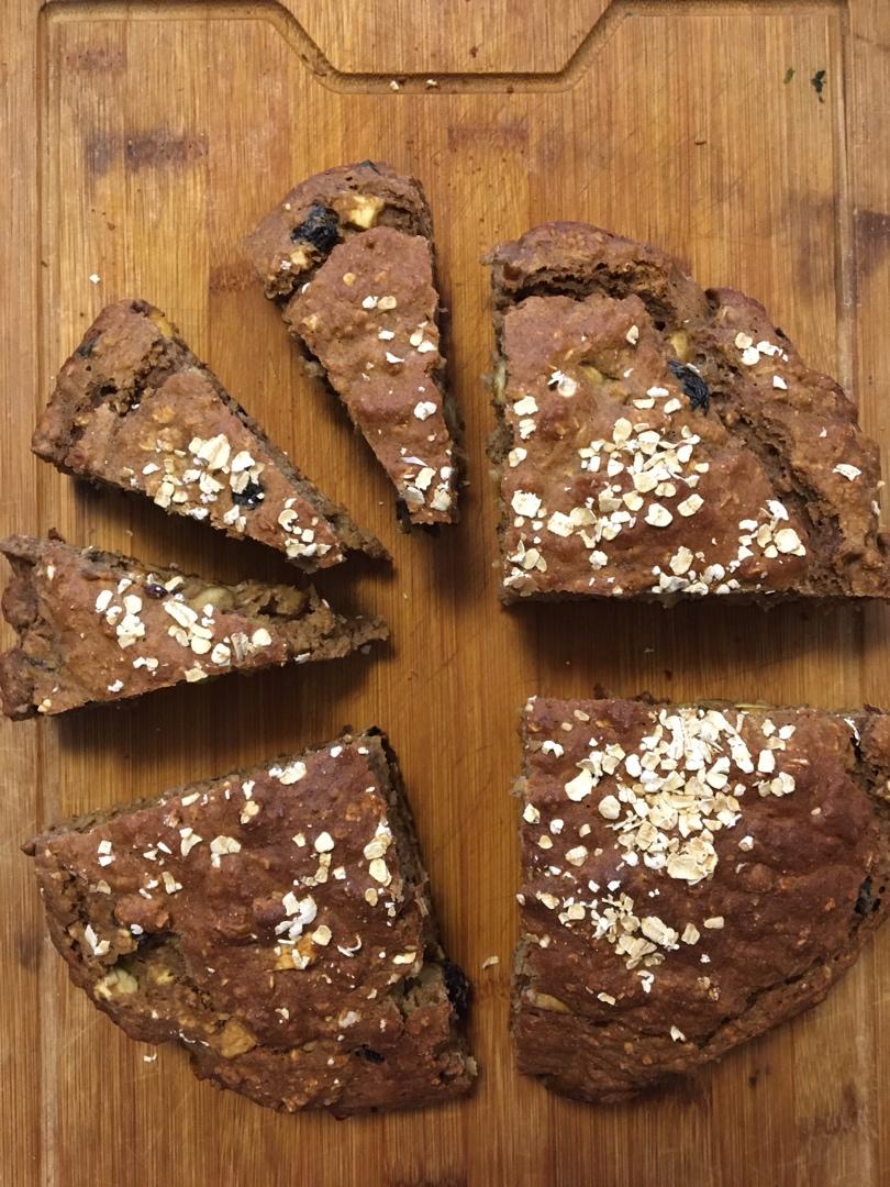 暖香燕麦苹果快手面包丨健康·烘焙