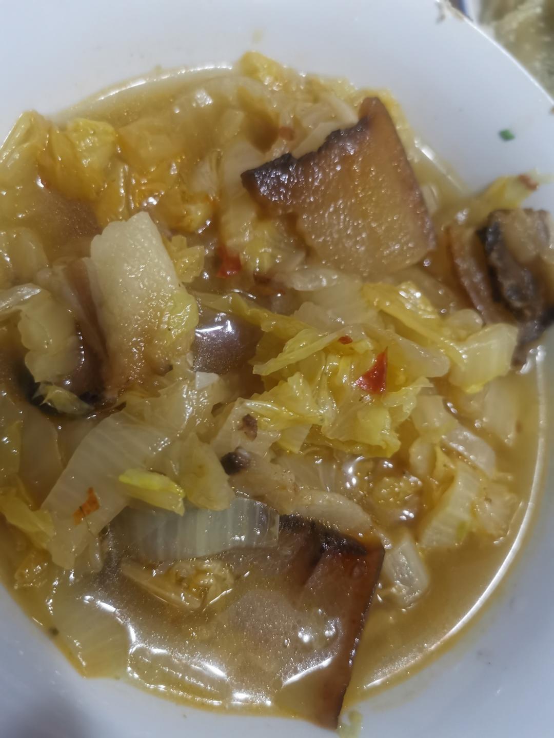 大白菜炒腊肉
