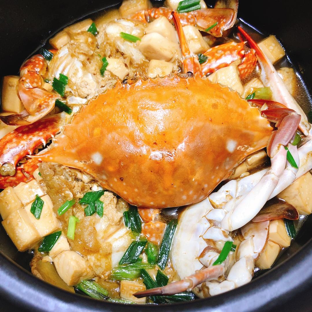 白蟹豆腐煲