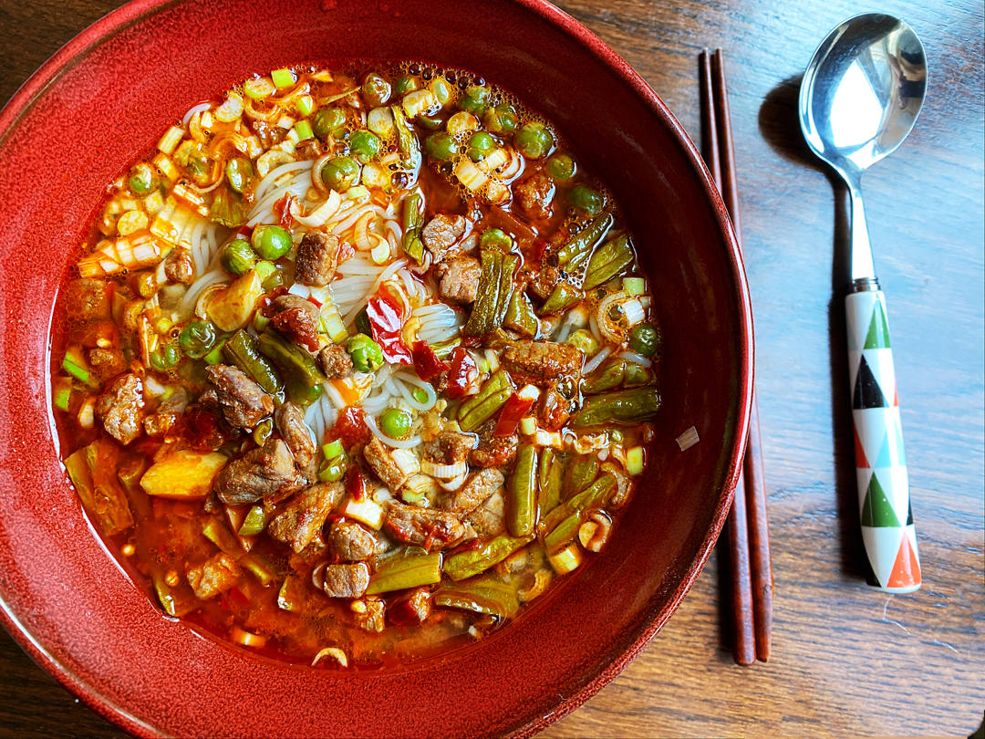 最简单的湖南早餐米粉做法