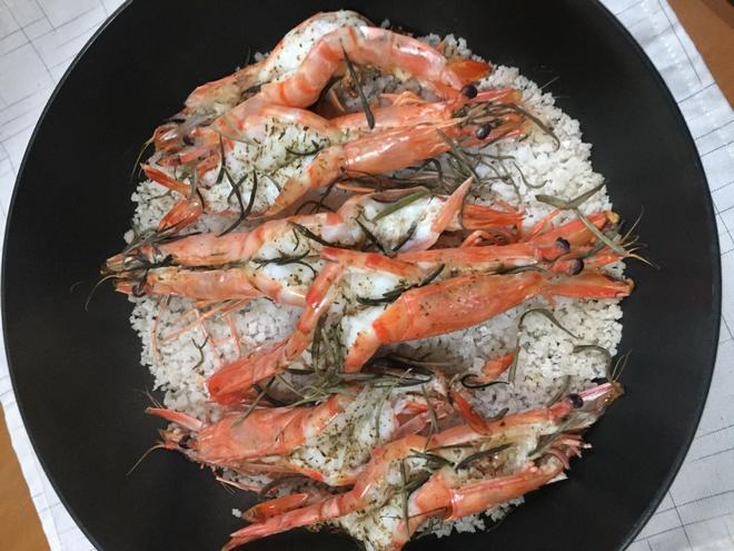 迷迭香盐焗大虾的做法