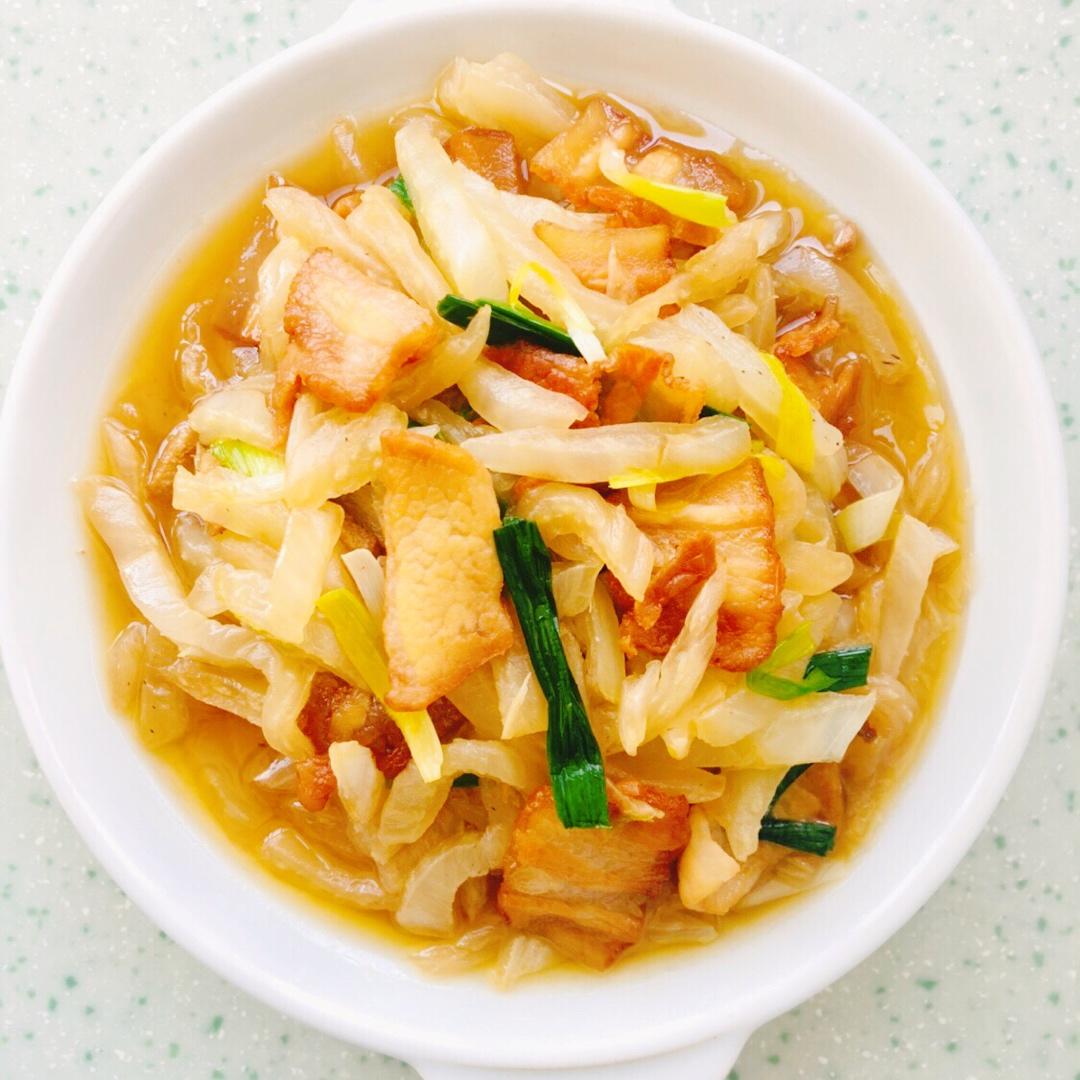 白菜杆炒腊肉