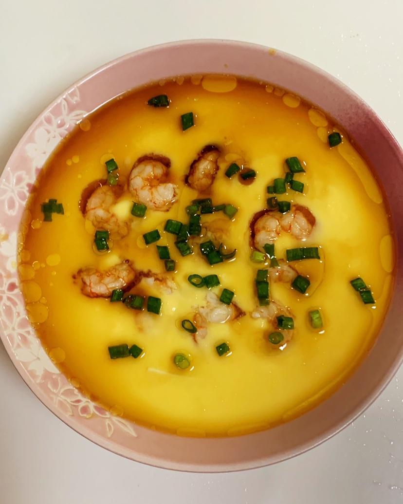 虾仁鸡蛋蒸豆腐