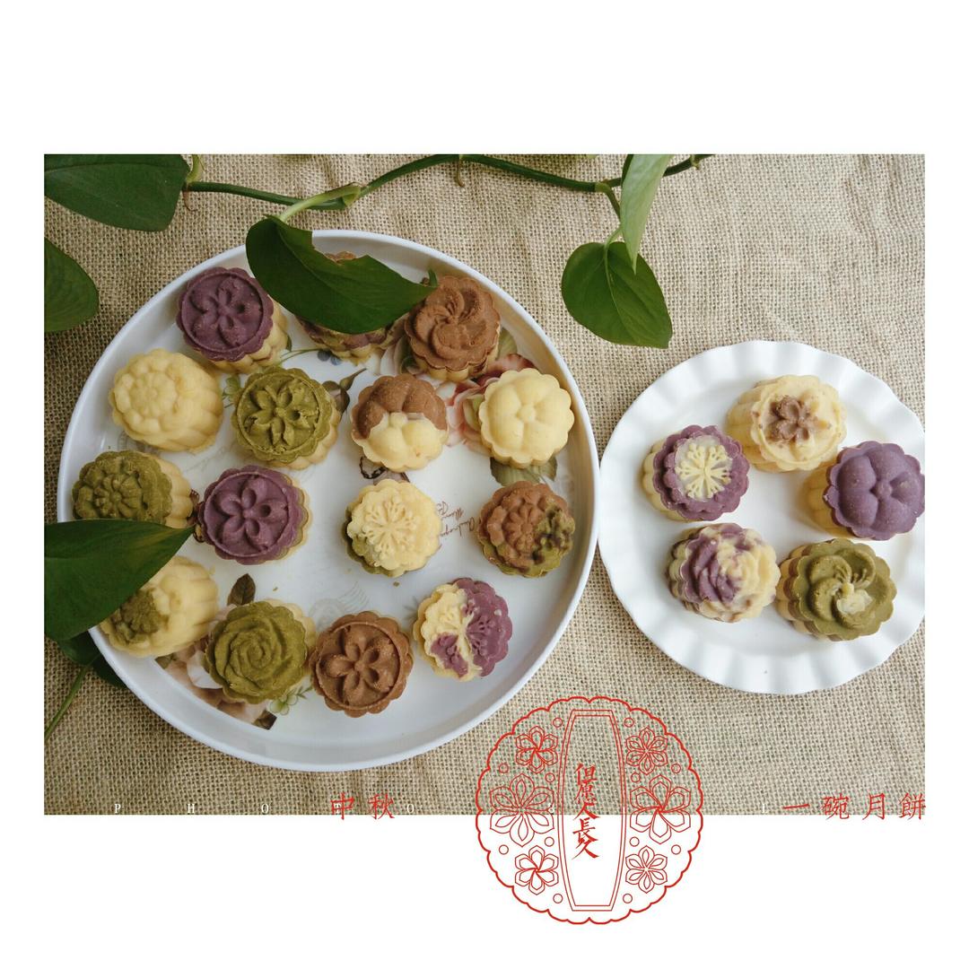 彩虹绿豆月饼（低油低糖无色素版）