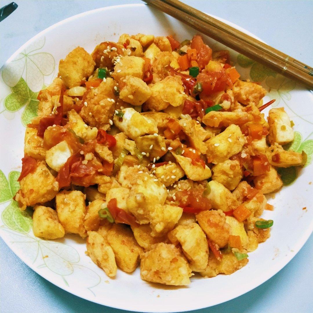 剩馒头的春天——西红柿🍅炒馒头丁