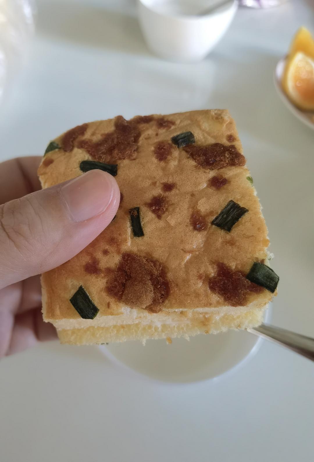 不用卷的肉松蛋糕～
