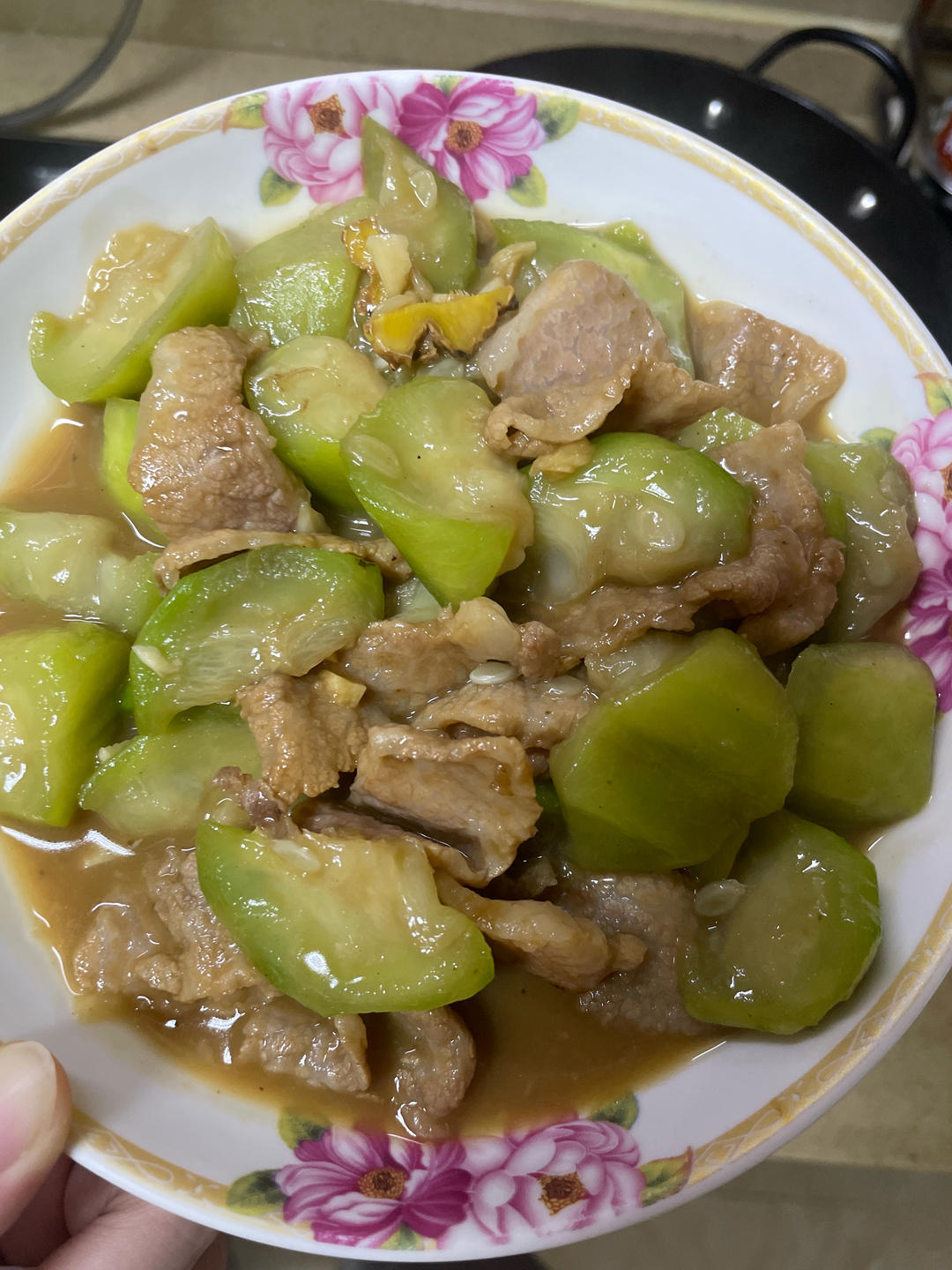 家常丝瓜炒肉