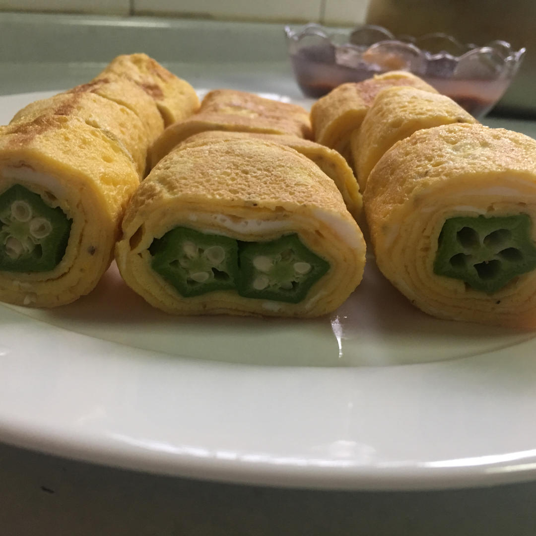 秋葵厚蛋烧