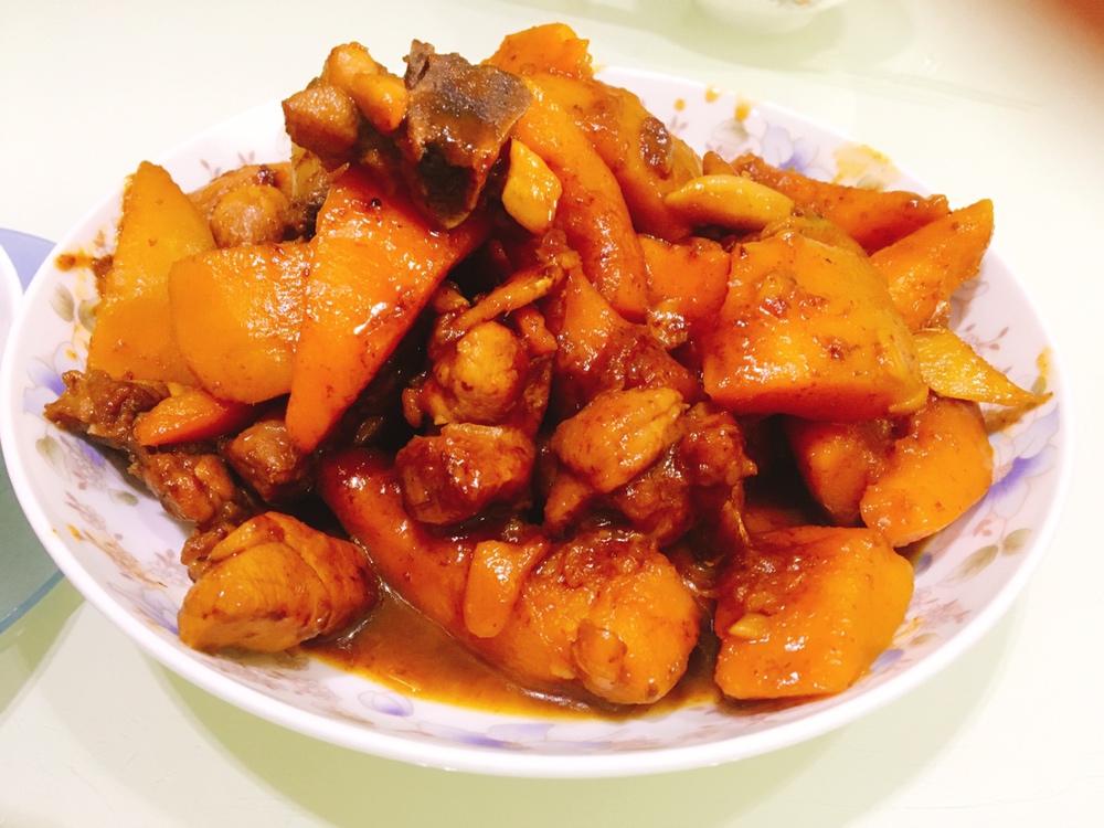 下饭菜-南瓜焖鸡腿肉的做法