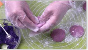 低卡紫薯糯米糍 无色素免淡奶油版的做法 步骤6