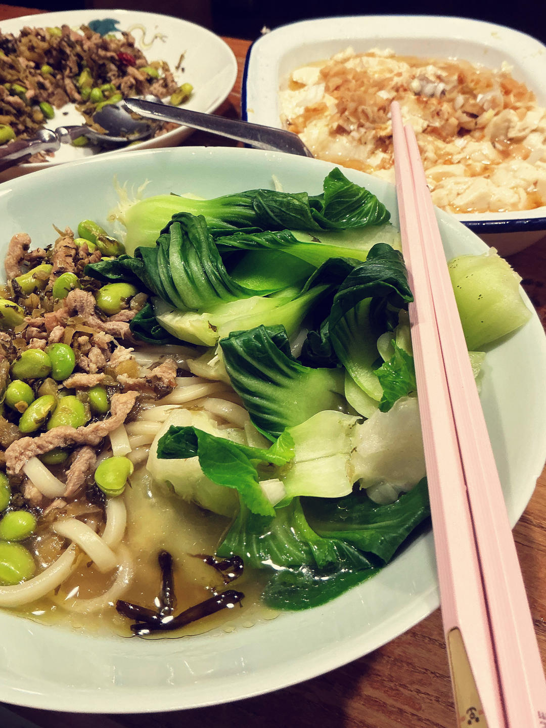 雪菜毛豆炒肉丝