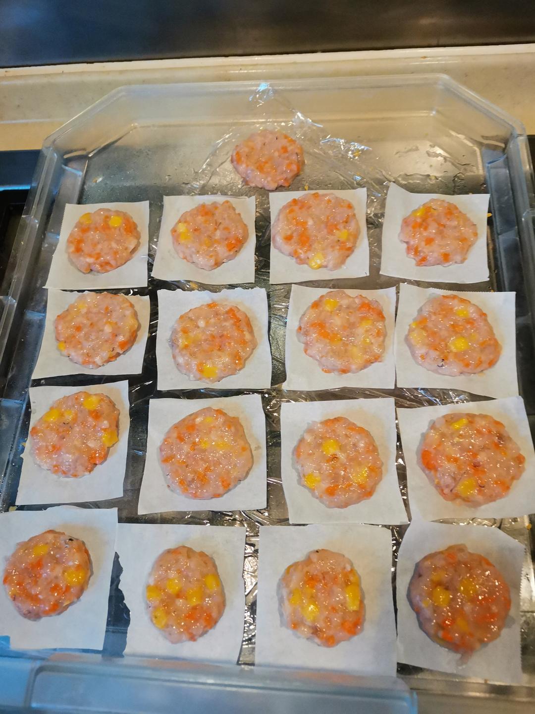【女儿极力推荐】虾饼颗粒感玉米粒胡萝卜丁早餐搭档满口虾肉健身减脂蛋白质