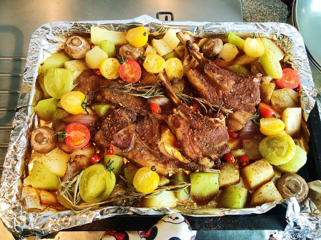 超好吃的烤羊排烤箱版