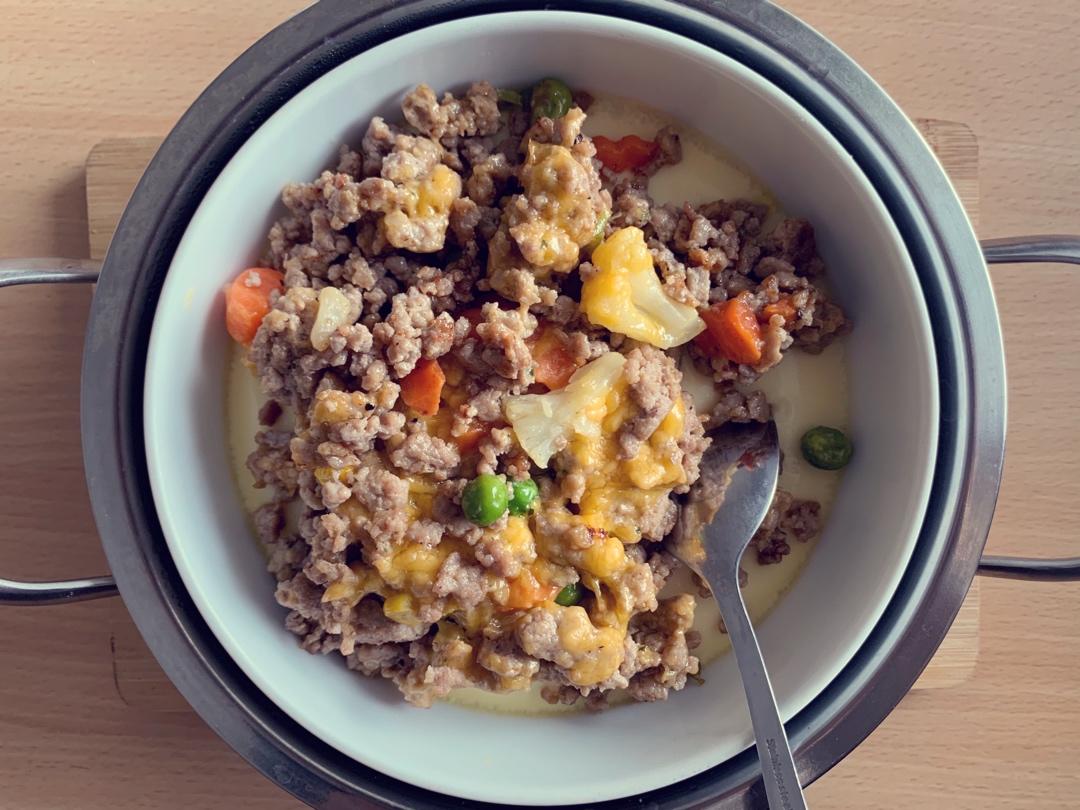 肉末豆腐蒸蛋