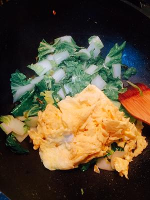 家常杭白菜炒蛋（咸鲜）的做法 步骤6