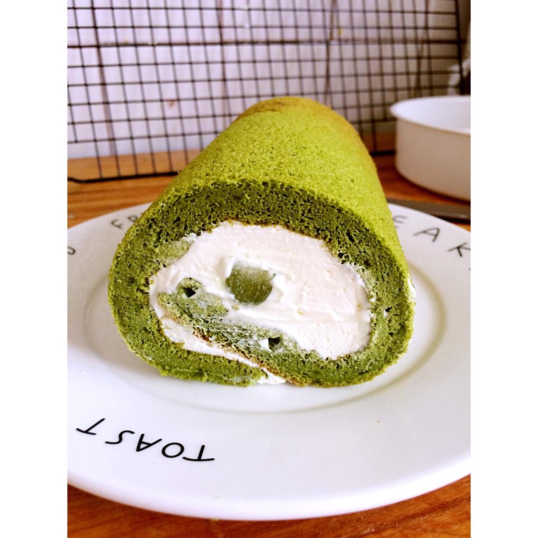 抹茶蜜豆蛋糕卷