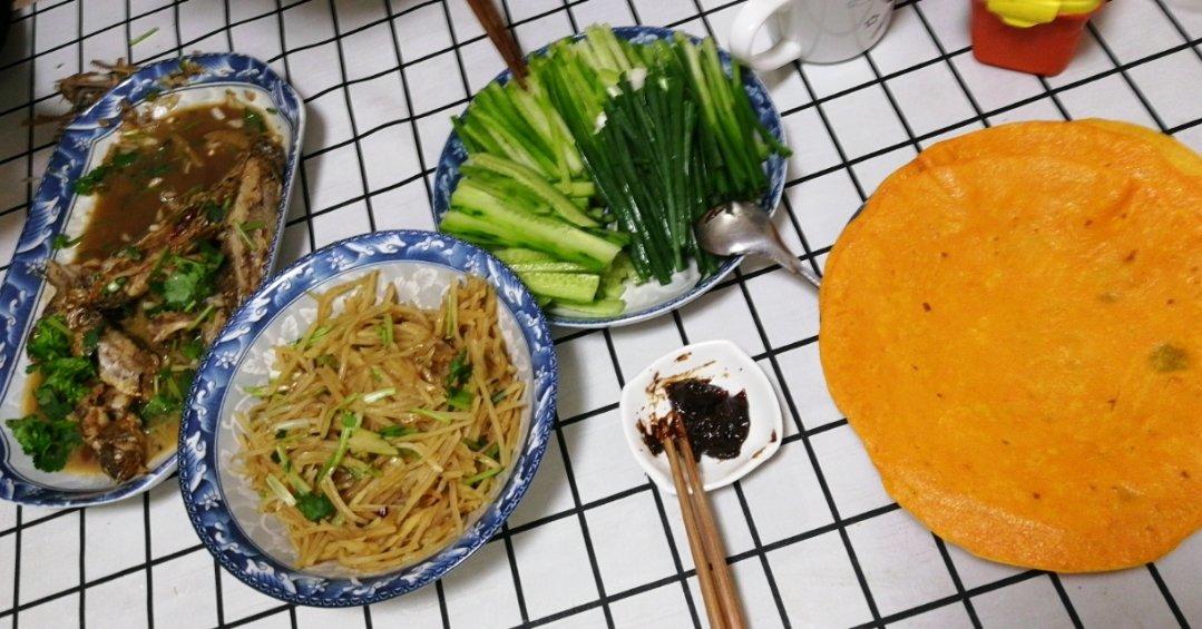 胡萝卜鸡蛋牛奶煎饼～vitamix 版