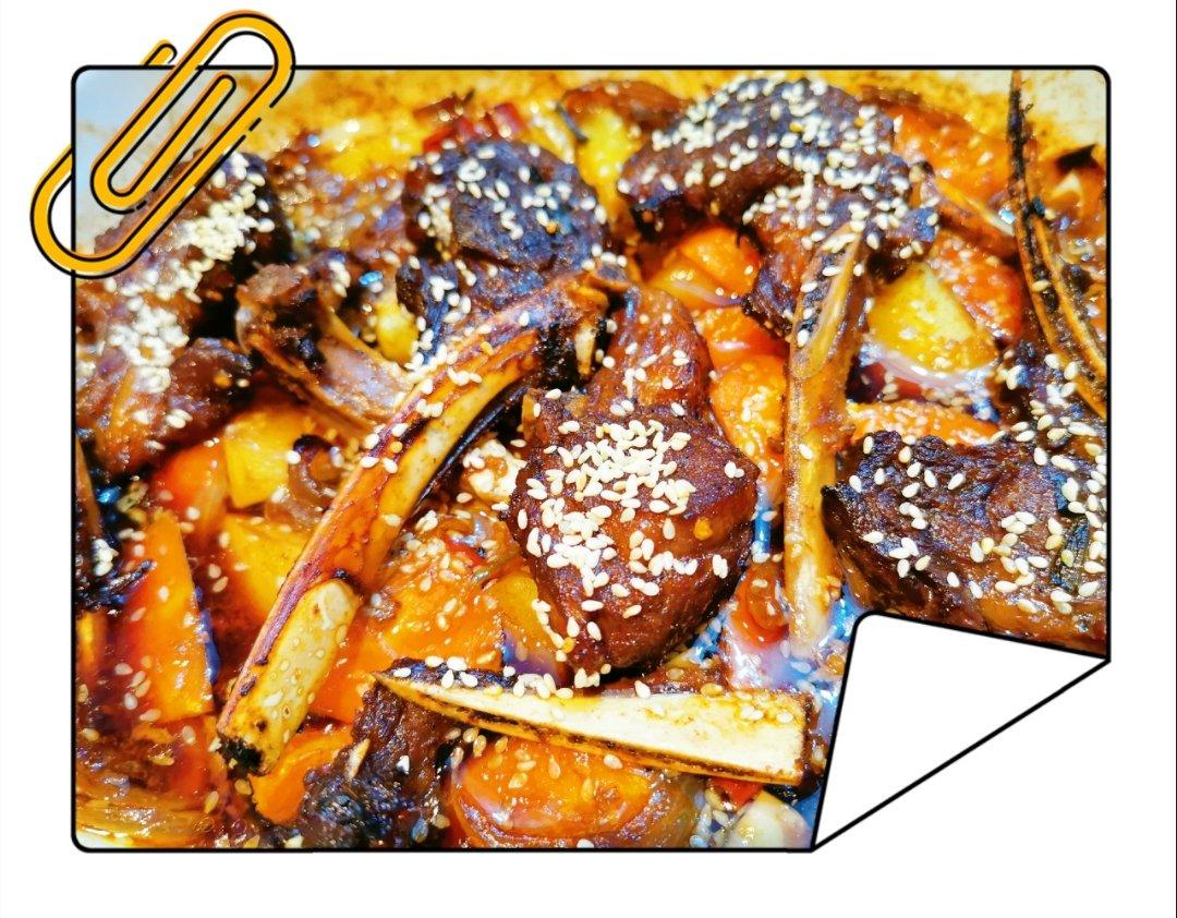 家庭烤箱烤羊排