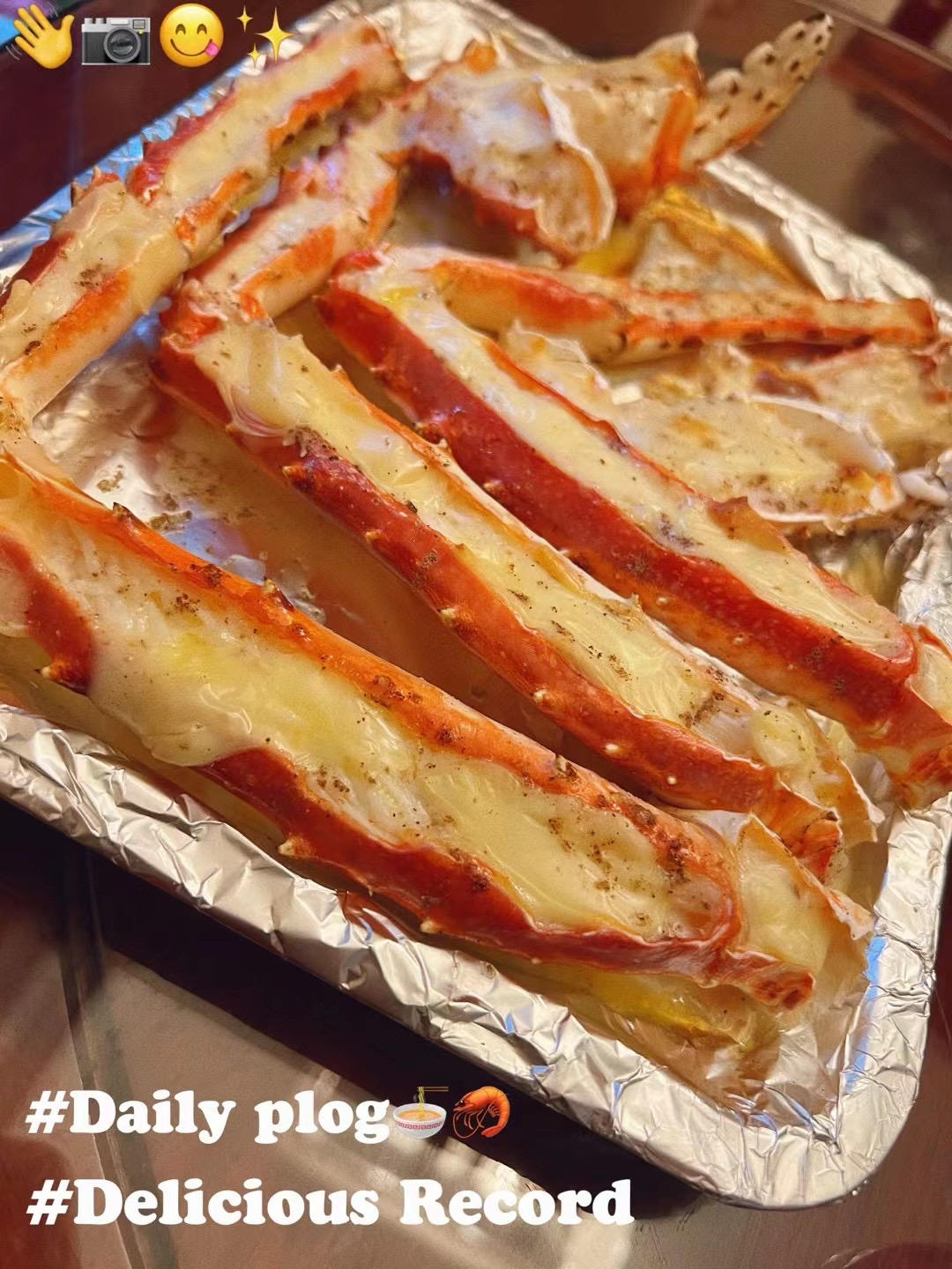 芝士焗帝王蟹腿