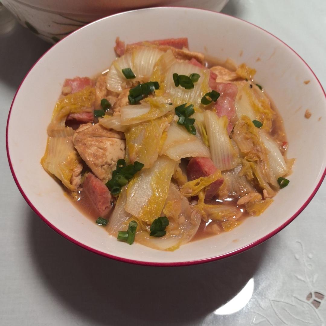 娃娃菜炖豆腐