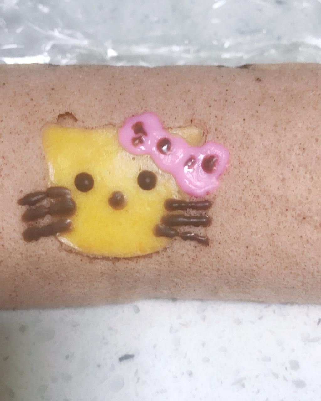 KITTY猫彩绘蛋糕卷