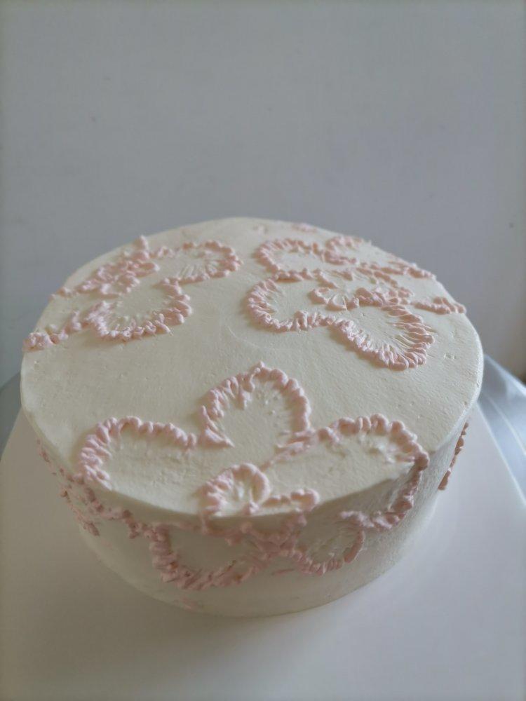 视频-奶油生日蛋糕手绘刺绣蛋糕裱花装饰001 【仰望美食】