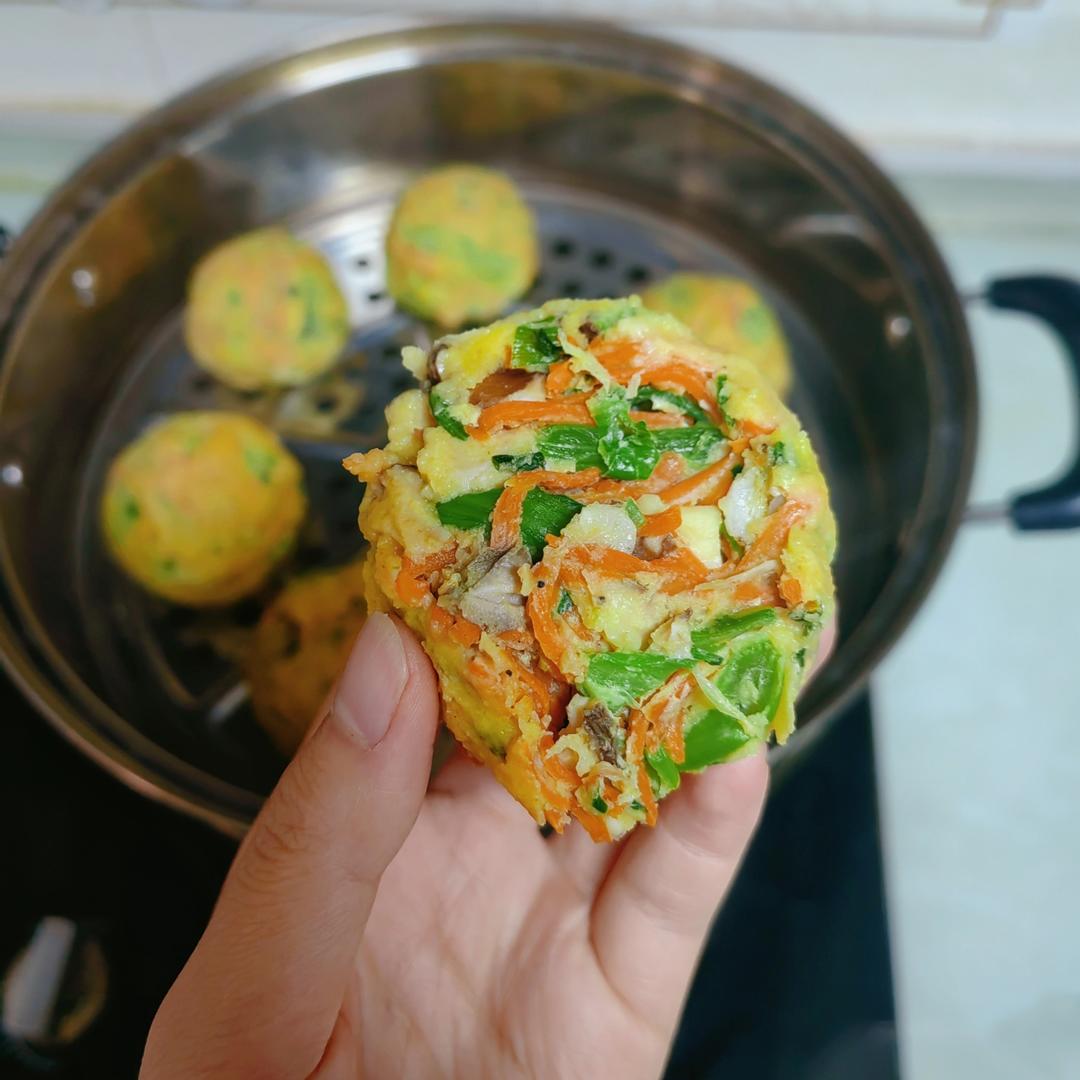 （减脂）玉米面菜团子