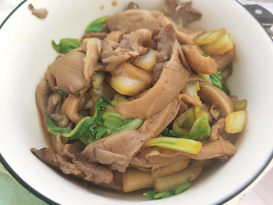 肉炒平菇