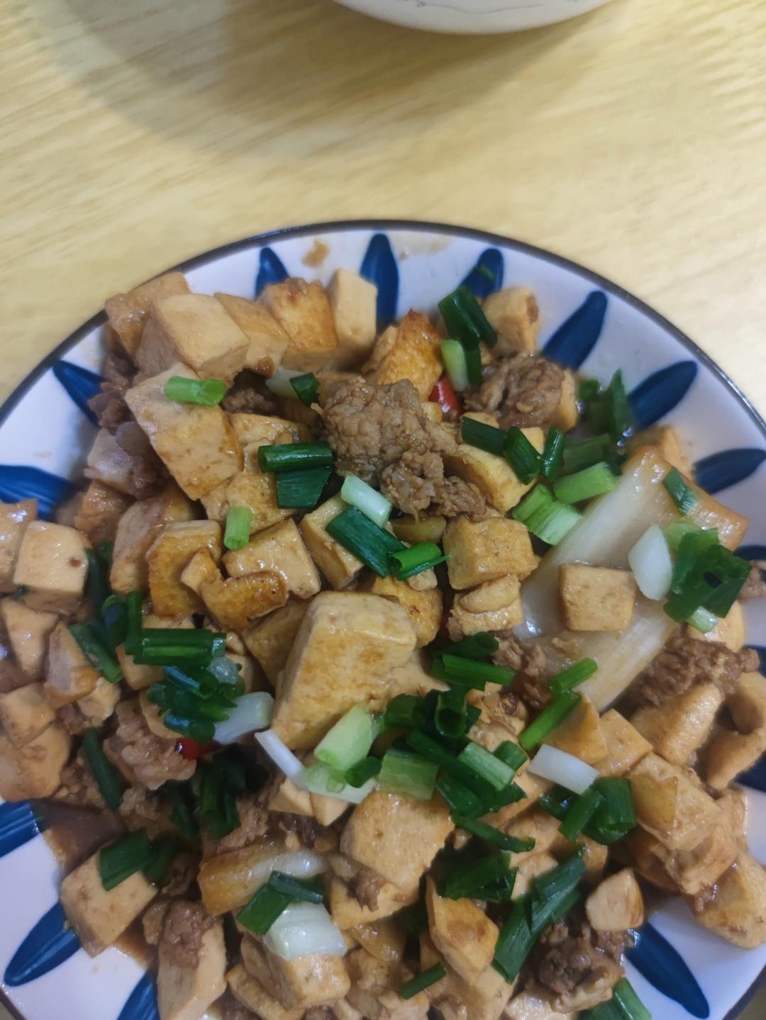 葱烧豆腐