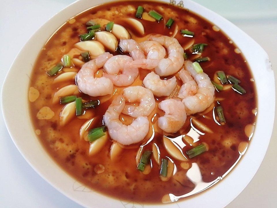 年菜·蒸蒸日上·虾仁蒸蛋