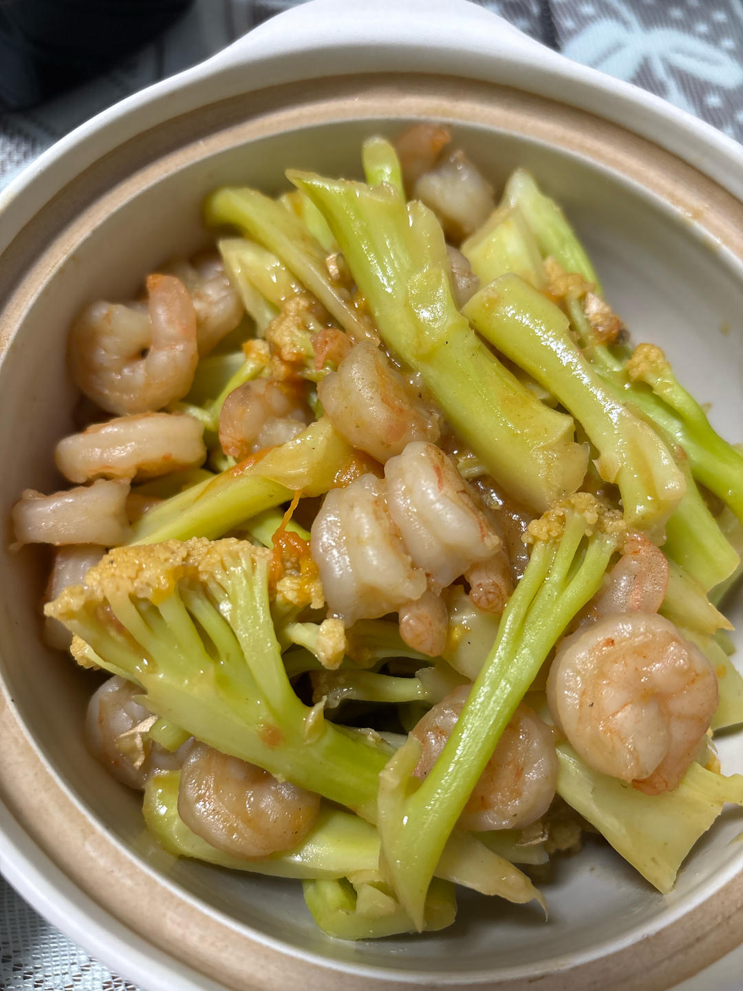 松花菜番茄炒虾仁