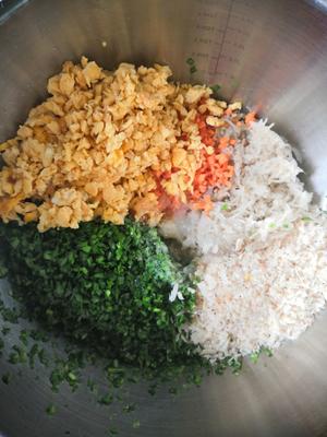 韭菜鸡蛋粉丝生煎包的做法 步骤10