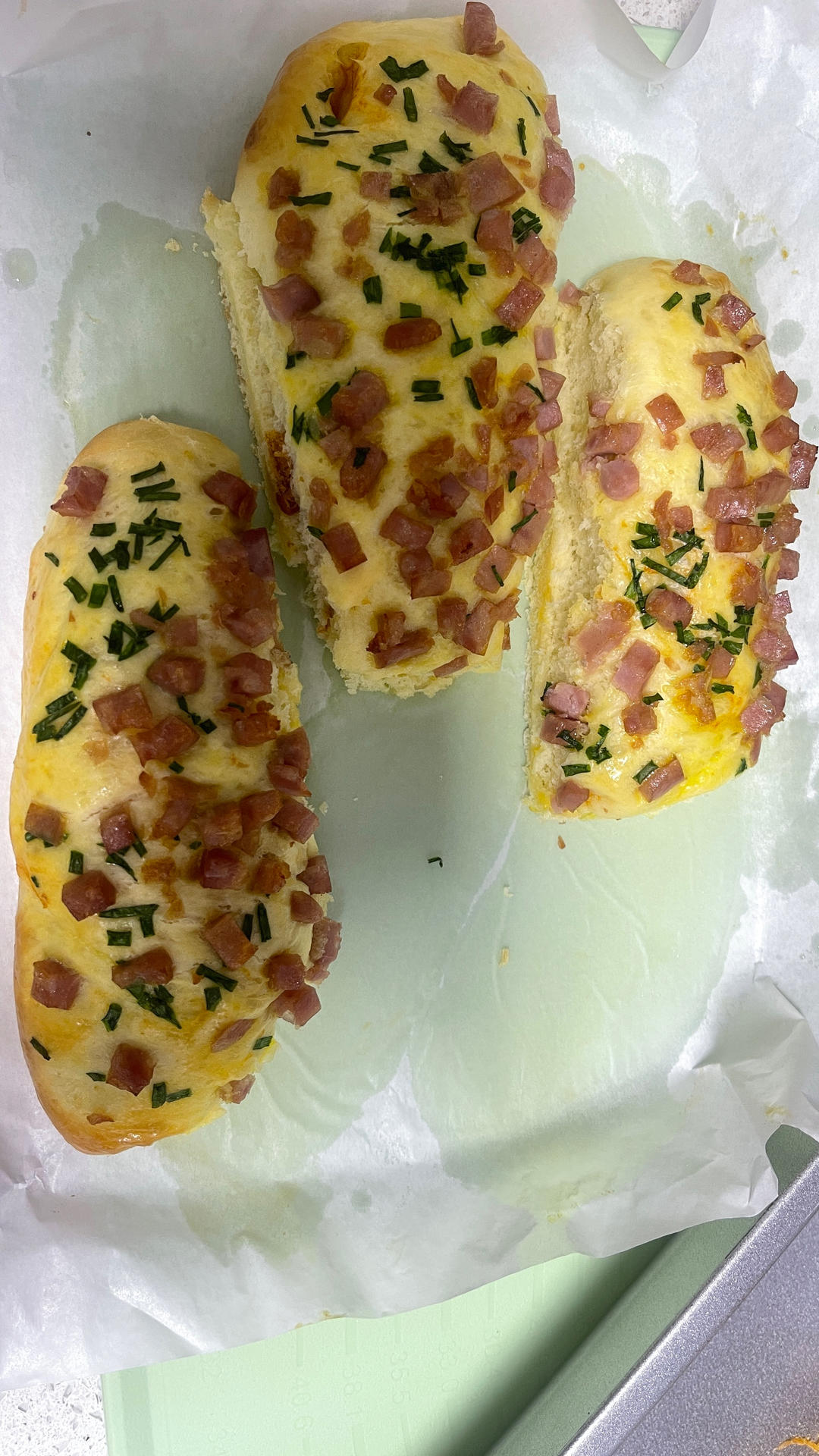 香葱火腿肉松面包