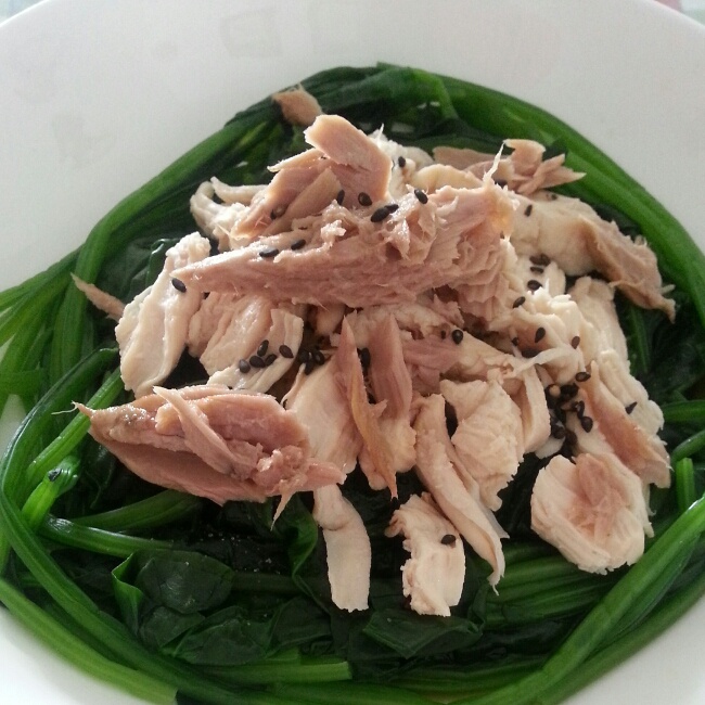鸡丝菠菜